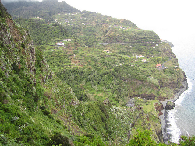 green cliffs in Madeira