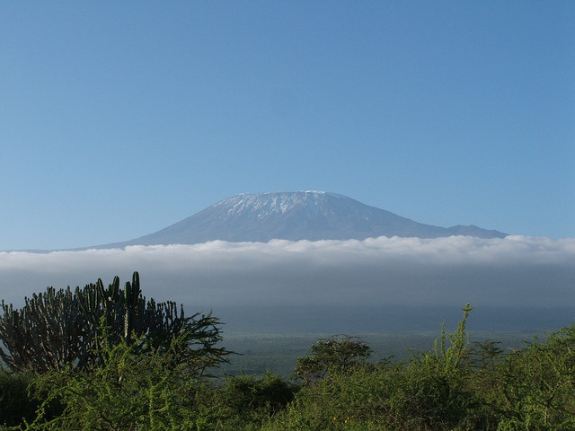 Mt. Kilimanjaro on a sunny day