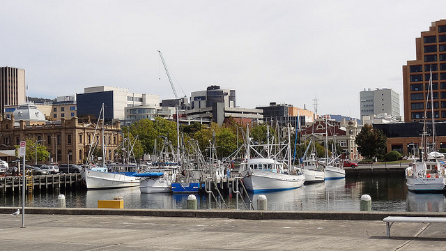 port in Hobart, Australia