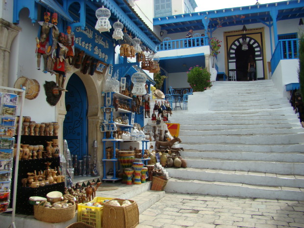 The picturesque whitewashed village of Sidi Bou Said, one of the top tourist attractions in Tunisia...!